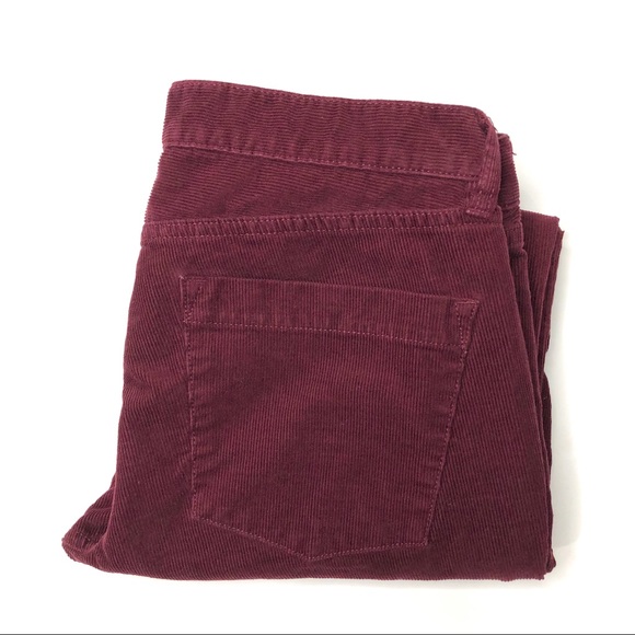 J. Crew Factory Maroon Matchstick Corduroy Jeans - Picture 1 of 8